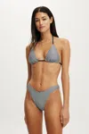 Cotton On Micro String Triangle Bikini Top In Multi