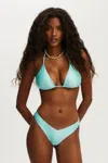 Cotton On String Triangle Bikini Top In Blue