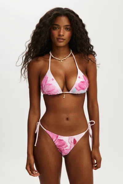 Cotton On String Triangle Bikini Top In Black