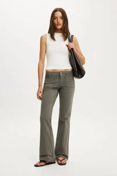 Cotton On Suki Low Rise Bootleg Pant In Gray
