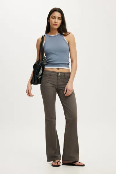 Cotton On Suki Low Rise Bootleg Pant In Gray
