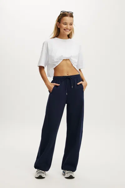 Cotton On Summer Fleece Adjustable Hem Sweatpant In White