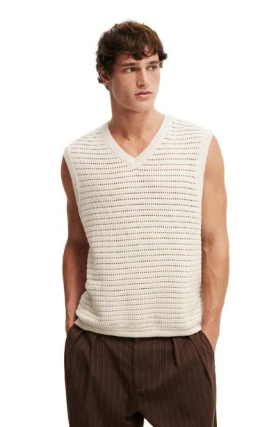 Cotton On Summer Knit Vest In Natural