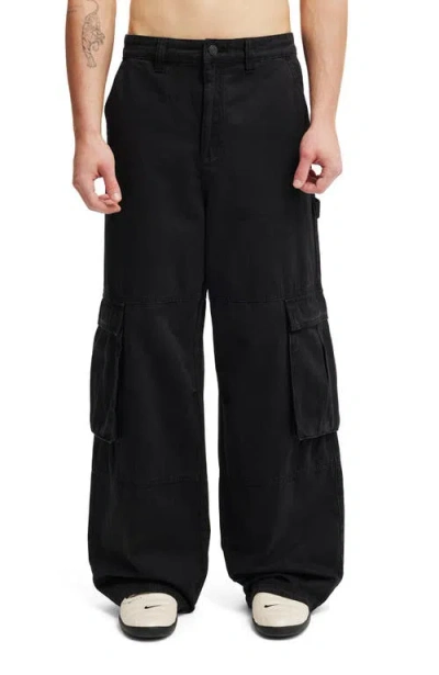 Cotton On Super Baggy Cargo Pant In Black