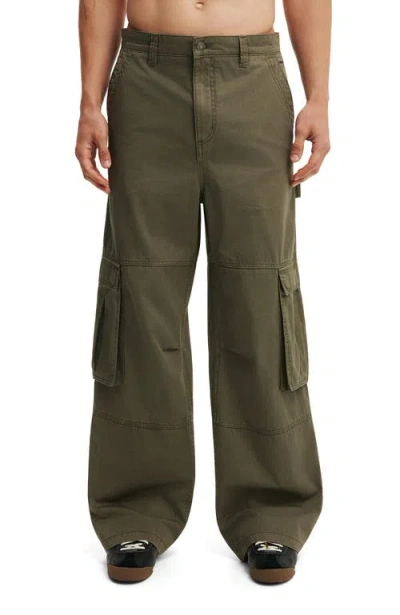 Cotton On Super Baggy Cargo Pant In Green