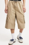 Cotton On Super Baggy Cargo Short In Tan