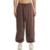 Cotton On Super Baggy Cuffed Track Pant In Brown