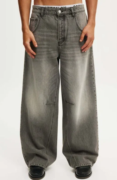 Cotton On Super Baggy Engineered Jean In Push Black