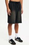Cotton On Men's Super Baggy Fleece Shorts In Black - Spray