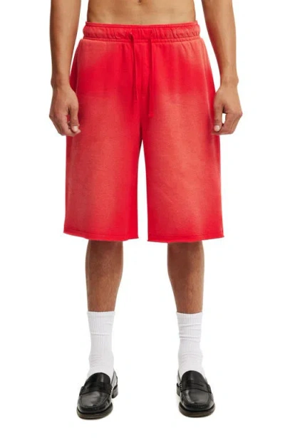 Cotton On Super Baggy Fleece Short In Red