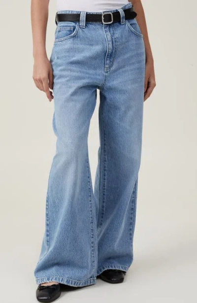 Cotton On Super Baggy Jean In Breeze Blue Worn
