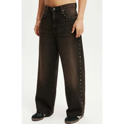 Cotton On Super Baggy Jean In Dune Black
