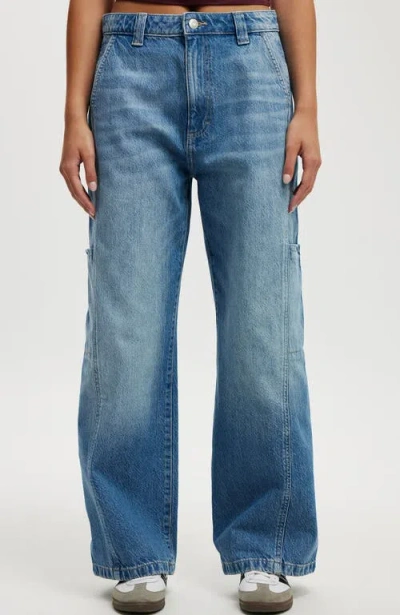Cotton On Super Baggy Jean In Saltwater Blue Pocket
