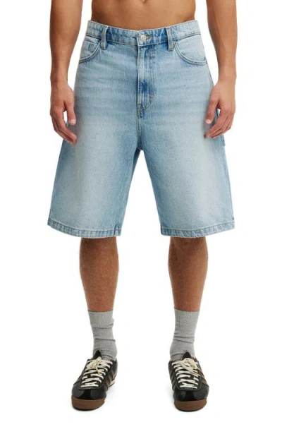 Cotton On Super Baggy Jort In Blue
