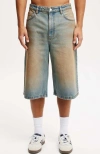 Cotton On Men's Super Baggy Jort Shorts In Earl Blue