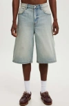Cotton On Men's Super Baggy Jort Shorts In Halen Blue