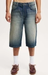 Cotton On Men's Super Baggy Jort Shorts In Sublime Blue