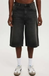 Cotton On Super Baggy Jort In Y2k Washed Black