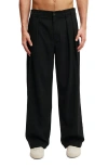 Cotton On Super Baggy Pleated Pant In Black