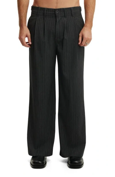 Cotton On Super Baggy Pleated Pant In Black