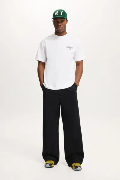 Cotton On Super Baggy Pleated Pant In Black