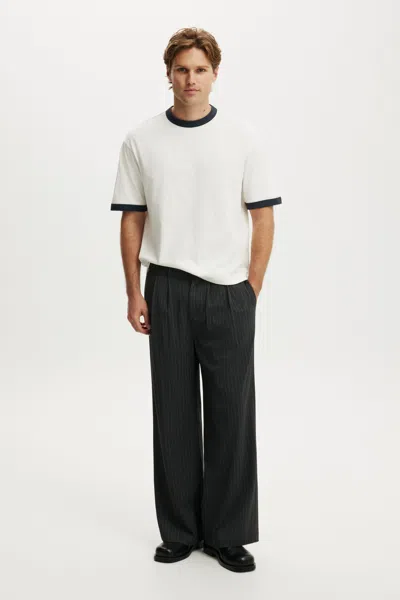 Cotton On Super Baggy Pleated Pant In Black