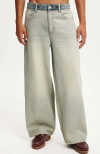 Cotton On Super Baggy Reverse Jean In Backwards Blue