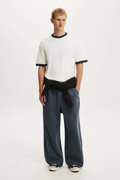 Cotton On Super Baggy Sweatpant In Denim Blue Wash