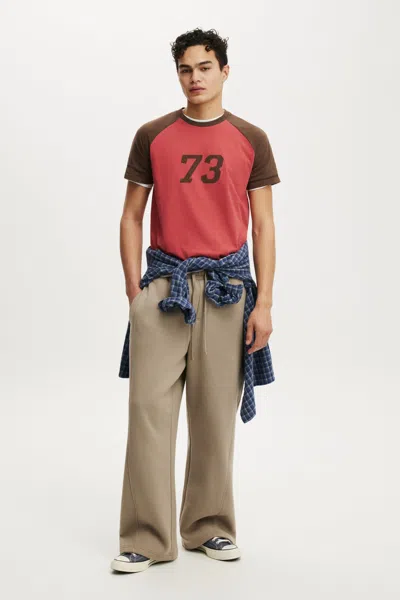 Cotton On Super Baggy Sweatpant In Hazelnut Panelled