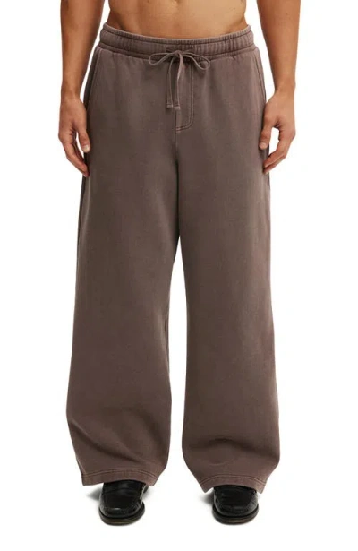 Cotton On Super Baggy Track Pant In Brown