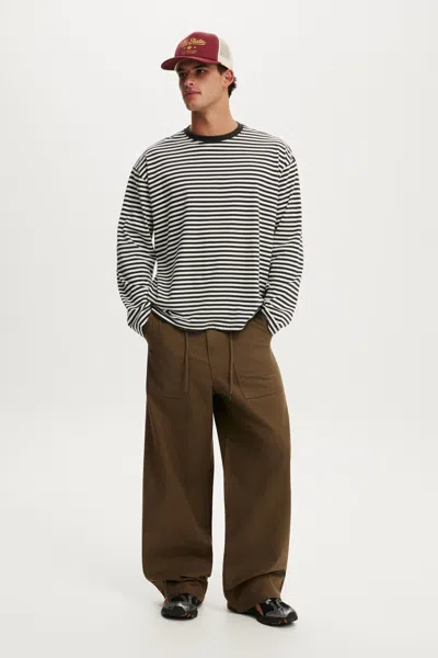 Cotton On Super Baggy Utility Pant In Chocolate