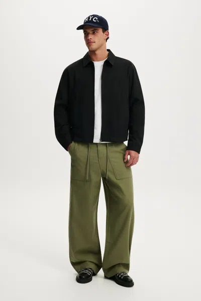 Cotton On Super Baggy Utility Pant In Military Green