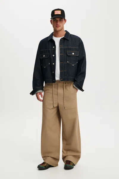 Cotton On Super Baggy Utility Pant In Tan