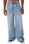 Cotton On Super Baggy Wide Leg Jeans In Rush Blue