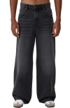 Cotton On Super Baggy Wide Leg Jeans In Y2k Washed Black