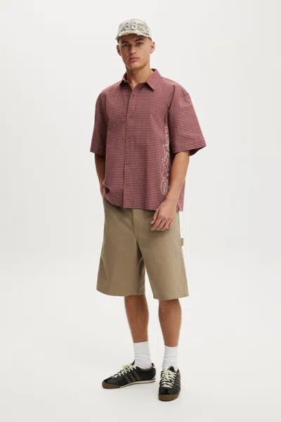 Cotton On Super Baggy Worker Short In Brown