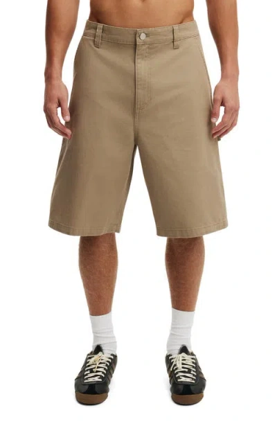 Cotton On Super Baggy Worker Short In Nude