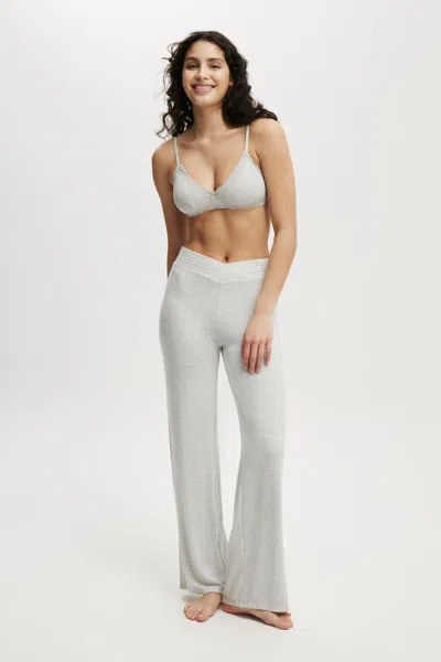 Cotton On Super Soft V Front Pant In Light Grey Marle