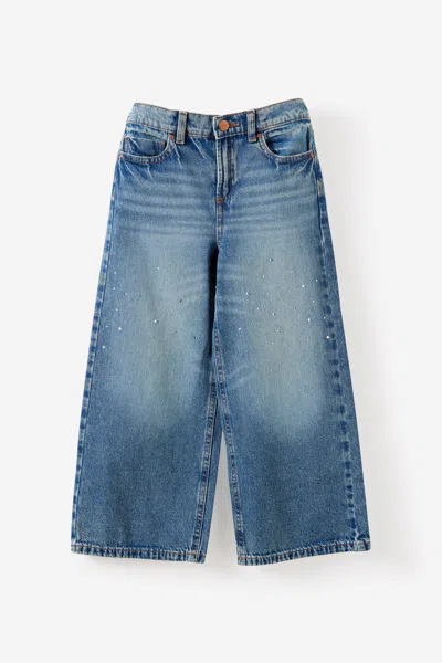 Cotton On Kids' Super Wide Leg Denim Jean In Blue