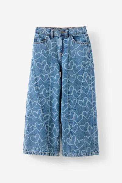 Cotton On Kids' Super Wide Leg Denim Jean In Blue