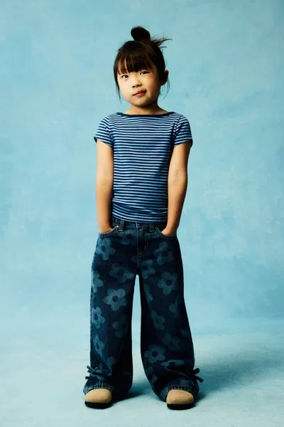Cotton On Kids' Super Wide Leg Denim Jean In Blue