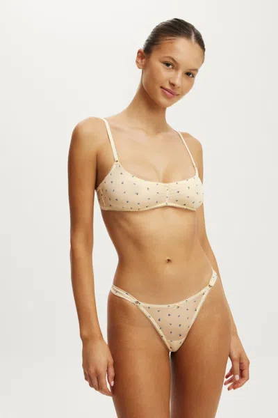 Cotton On Sutton Sheer Bralette In Neutral