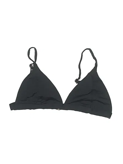 Pre-owned Cotton On Swimsuit Top Black Solid Pattern Swimwear
