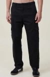 Cotton On Tactical Cargo Pant In Jet Black Herringbone