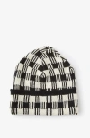 Cotton On Tall Beanie In Black White Pattern