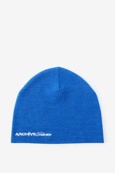 Cotton On Tall Skull Beanie In Blue