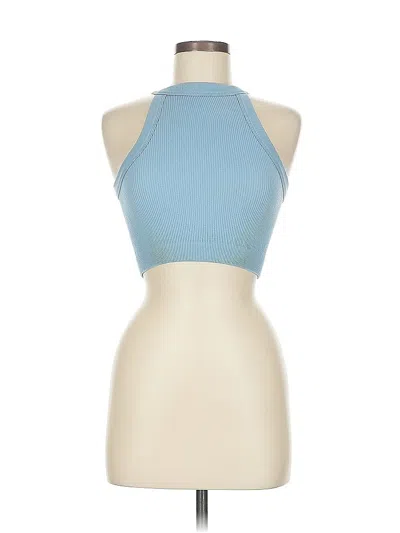 Pre-owned Cotton On Tank Top Blue Halter Neckline Tops