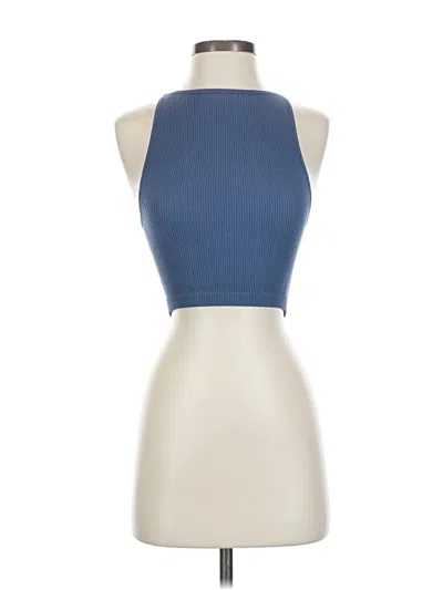 Pre-owned Cotton On Tank Top Blue Halter Neckline Tops