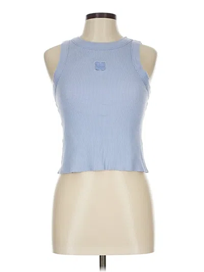 Pre-owned Cotton On Tank Top Blue Halter Neckline Tops
