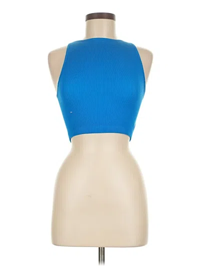 Pre-owned Cotton On Tank Top Blue Halter Neckline Tops